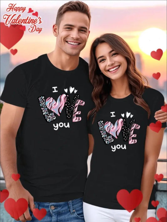 Love Valentine'S Day T-Shirt, Couple T-Shirt, Couple Christmas, Fashion Casual T-Shirt, Short-Sleeved T-Shirt Apparel/Shirt/Graphic Shirt SNULLO https://www.cyberehub.com