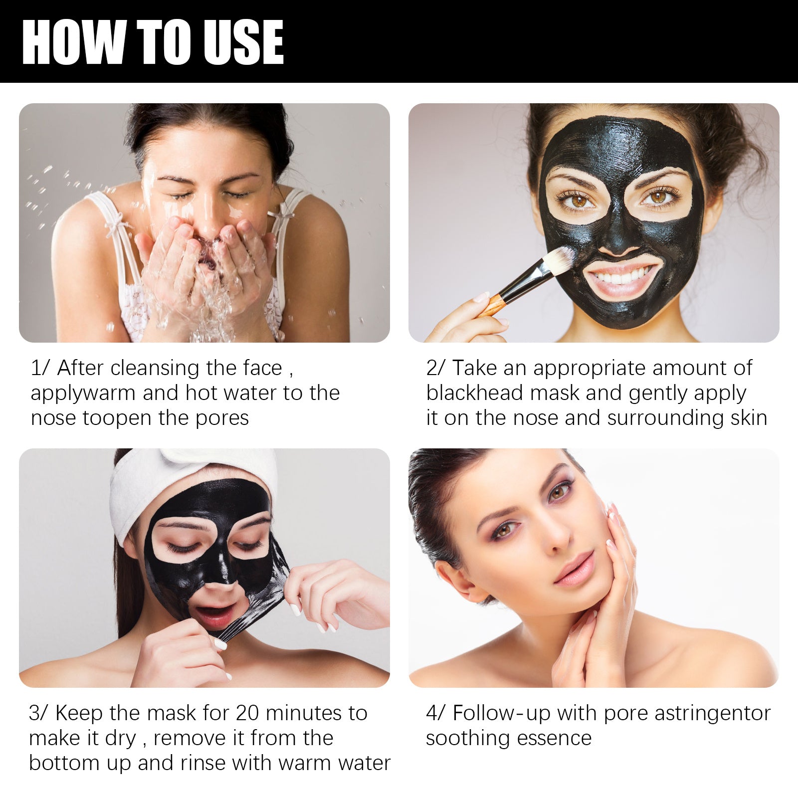 Peel Off Charcoal Deep Cleaning Facial Mask Health Beauty CJ USa USPS Muqe https://www.cyberehub.com