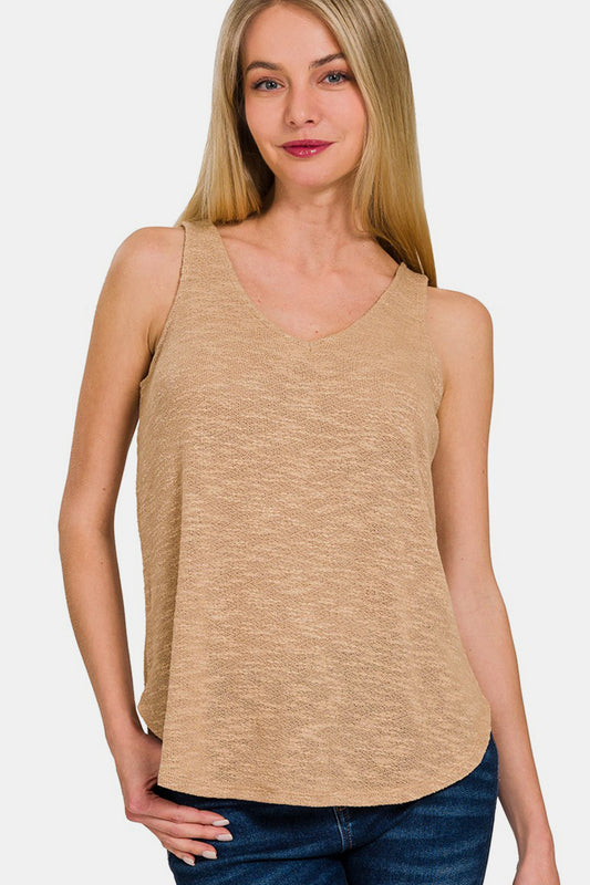 Zenana V-Neck Curved Hem Tank Dk Brush Apparel/Tops Ship from USA TikTok Tops Trendsi USPS Walmart Walmart Apparel Zenana Trendsi https://www.cyberehub.com