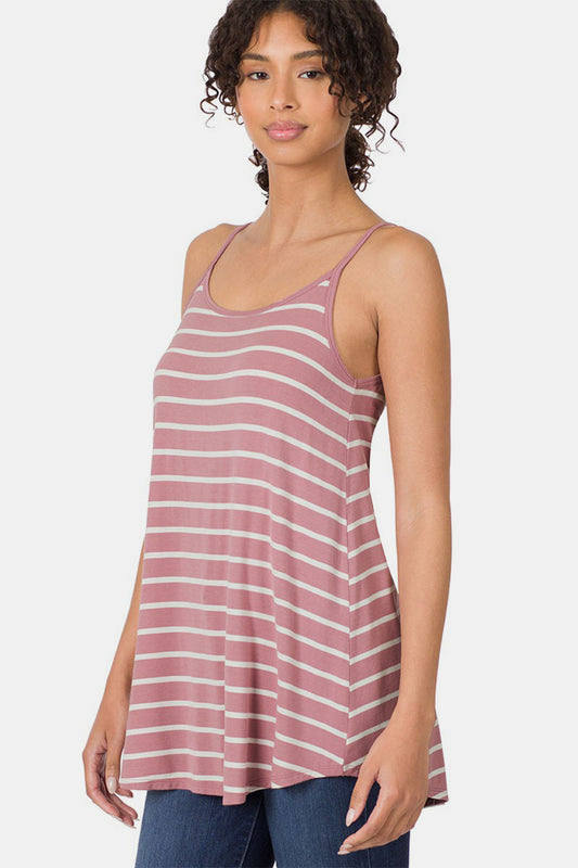 Zenana Striped Curved Hem Cami LT ROSE IVORY Apparel/Tops Ship from USA TikTok Tops Trendsi USPS Walmart Walmart Apparel Zenana Trendsi https://www.cyberehub.com
