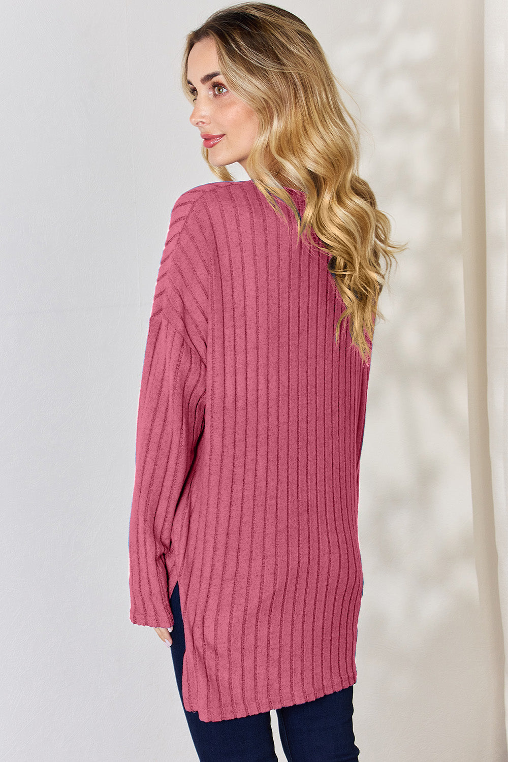 Basic Bae Full Size Ribbed Half Button Long Sleeve High-Low T-Shirt Apparel/Tops Basic Bae Ship from USA TikTok Tops Trendsi USPS Walmart Walmart Apparel Trendsi https://www.cyberehub.com