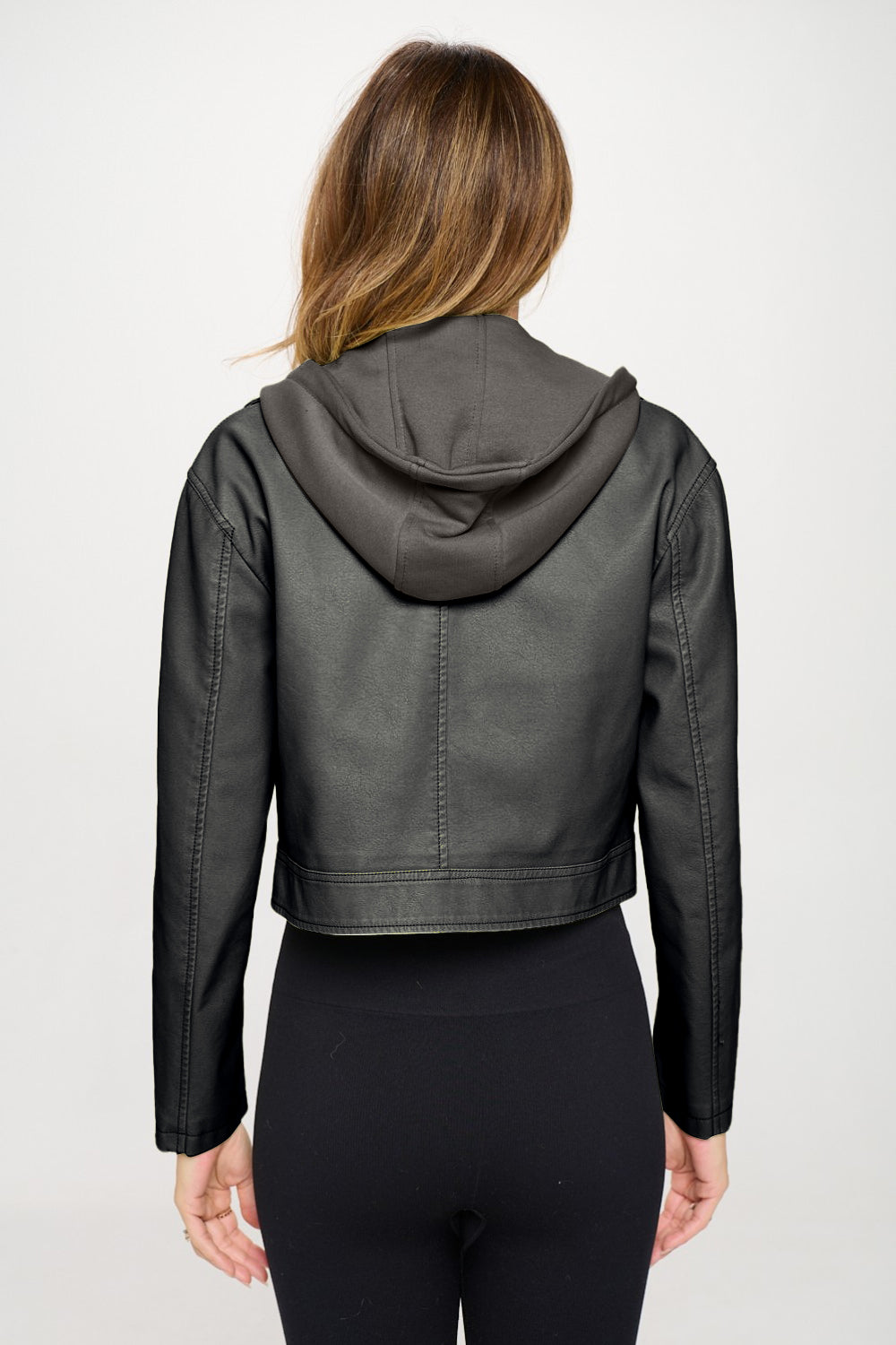 Coalition LA Snap Down Cropped Hooded Jacket Shirt Apparel Clothing Tops Coalition LA Ship from USA Shirts USA Women Trendsi https://www.cyberehub.com