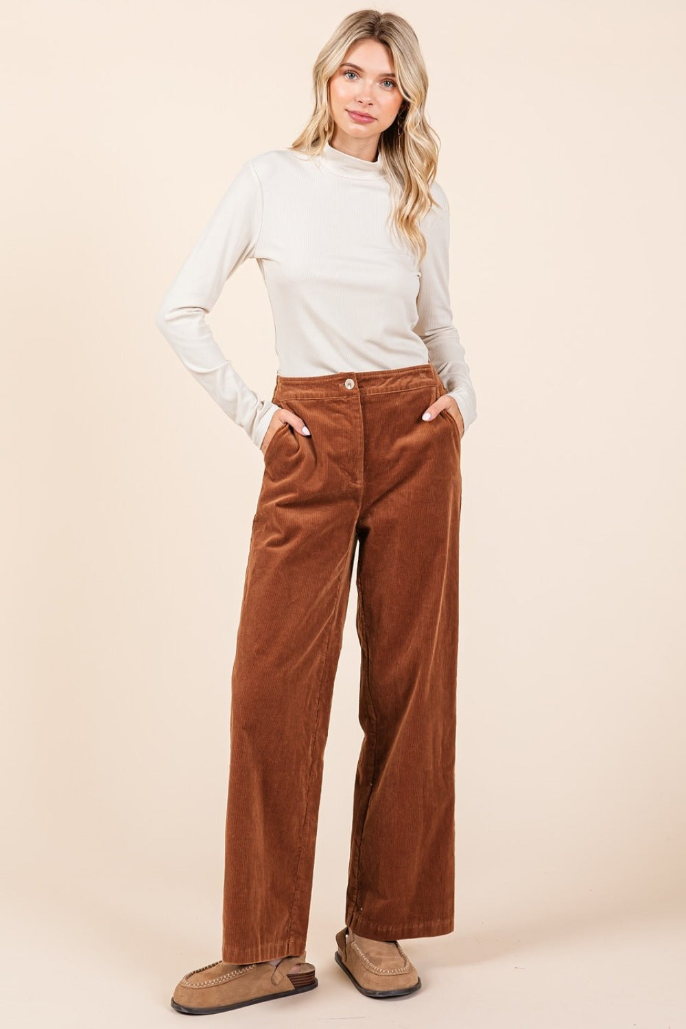 Mittoshop Corduroy Back Elastic Waist Pants Bottoms Bottoms Clothing Mittoshop Ship from USA Women Trendsi https://www.cyberehub.com