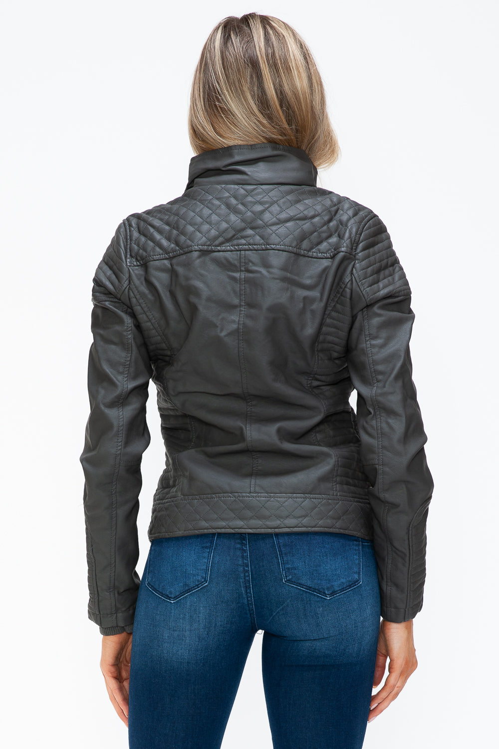 YMI Faux Layered Double-Zipper Jacket with Fuzzy Hood Tops/Jackets/Sweaters Clothing Tops Ship from USA TikTok Trendsi USPS Walmart YMI outerwear Trendsi https://www.cyberehub.com