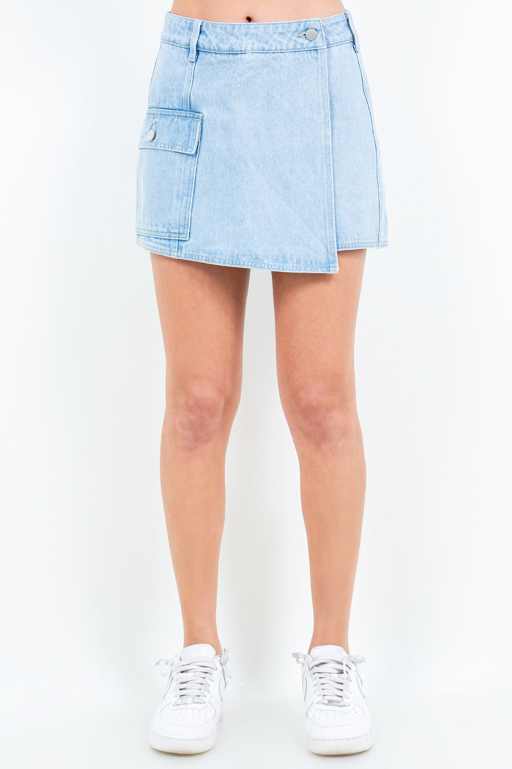 American Bazi Cargo Pocket Mini Skort LT Blue Bottoms American Bazi Bottoms Clothing Ship from USA Women Trendsi https://www.cyberehub.com