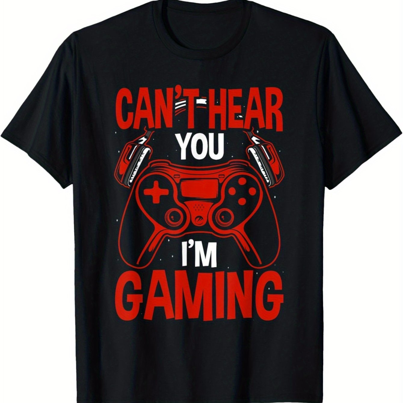 I Can't Hear You, I'm Playing A Game Gamer Funny T-shirt Black Apparel/Shirt/Graphic Shirt SNULLO https://www.cyberehub.com
