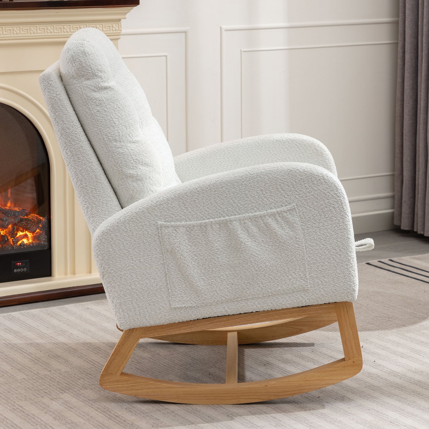 Accent Rocking Chair with Footrest High Back Rubber Wood Rocking Legs Bedroom Living Space 26.77D X 38.36W X 39.76H Inch Giga GNJ Home Home & Garden Walmart Giga https://www.cyberehub.com