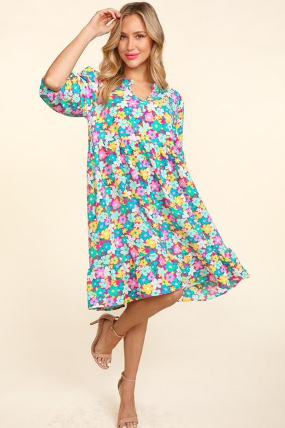 Haptics Bubble Sleeve Floral Ruffled Dress Apparel/Dress Dress Haptics Ship from USA TikTok Trendsi USPS Walmart Walmart Apparel Trendsi https://www.cyberehub.com