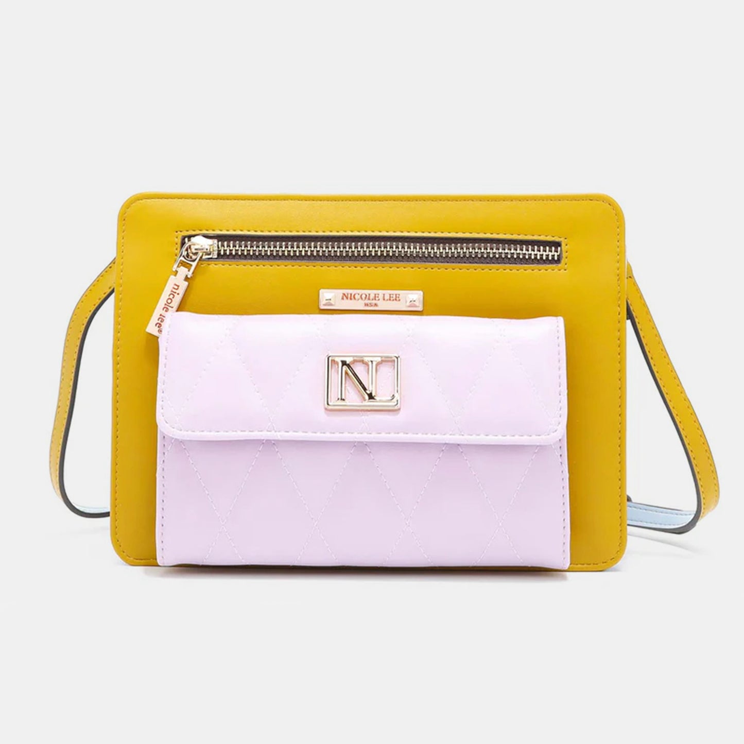 Nicole Lee USA Color Block Crossbody Bag Yellow One Size Nicole Lee USA Ship from USA TikTok USA Trendsi https://www.cyberehub.com