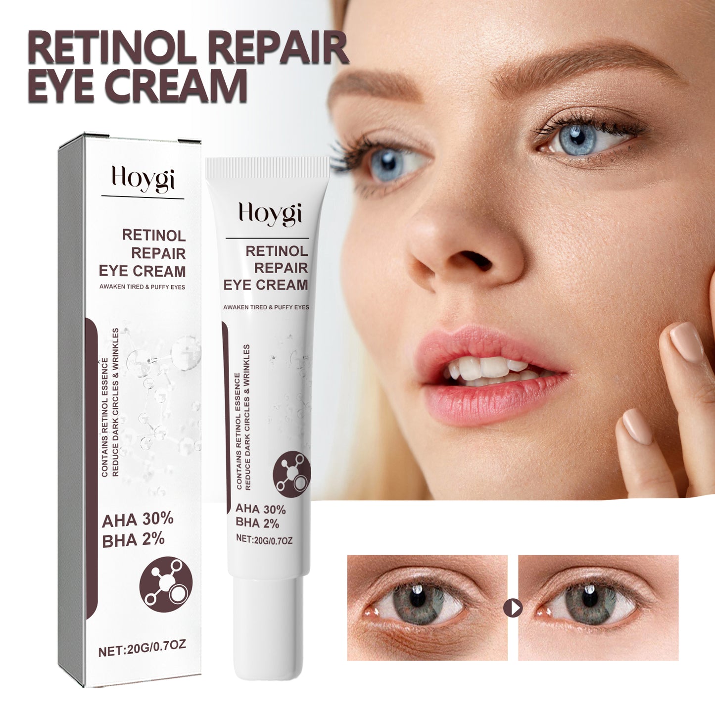 Retinol Repair Eye Cream, Reduce Wrinkles Fine Lines Bags Dark Circles Brightening Skin Anti-Wrinkle Repair Eye Cream Health Eprolo https://www.cyberehub.com