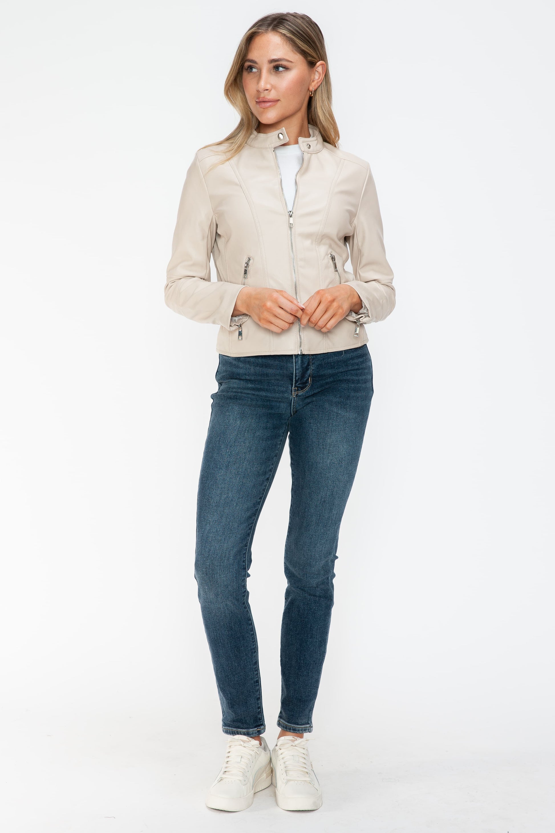 Snobbish PU Leather Zip Up Jacket with Pockets Tops/Jackets/Sweaters Clothing Tops Ship from USA Snobbish TikTok Trendsi USPS Walmart Trendsi https://www.cyberehub.com