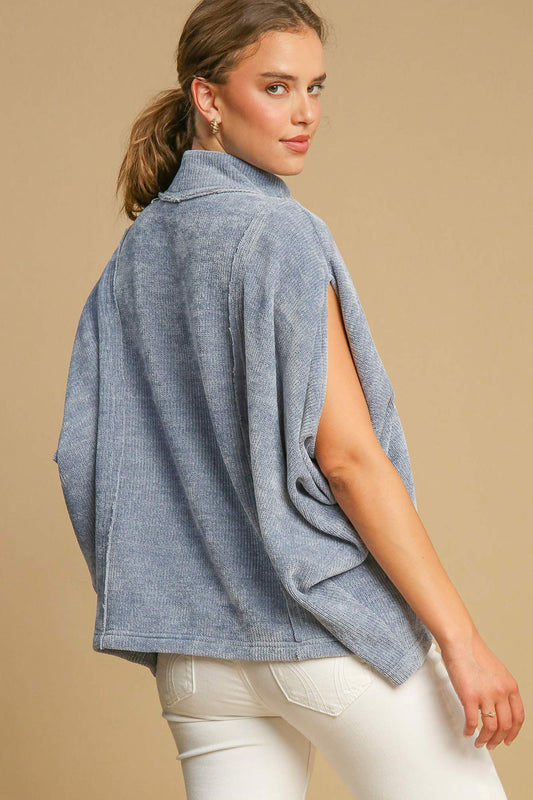Umgee Solid Color Mock Neck Short Sleeve Top Apparel Apparel Ship from USA TikTok Trendsi Umgee USA Trendsi https://www.cyberehub.com