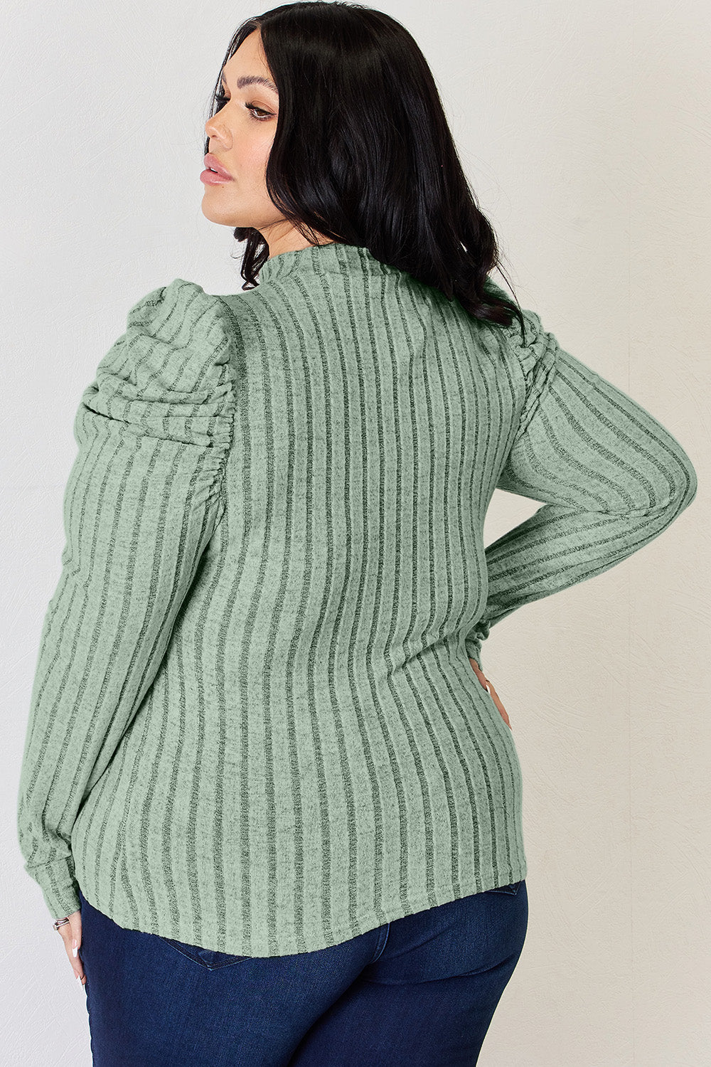 Basic Bae Full Size Ribbed Mock Neck Puff Sleeve T-Shirt Apparel/Tops Basic Bae Ship from USA TikTok Tops Trendsi USPS Walmart Walmart Apparel Trendsi https://www.cyberehub.com