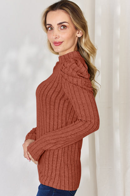 Basic Bae Full Size Ribbed Mock Neck Puff Sleeve T-Shirt Apparel/Tops Basic Bae Ship from USA TikTok Tops Trendsi USPS Walmart Walmart Apparel Trendsi https://www.cyberehub.com