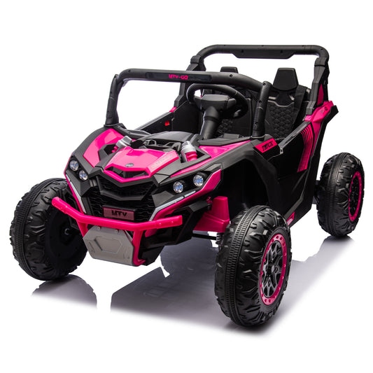 24V Two-Seater Kids Ride On UTV W/Parents Remote Control,Four-Wheel Suspension,Slow Start,Large wheel design,Anti-collision bar,Storage space,Music,USB,Bluetooth,Volume control,LED lights for Kids 3+. Giga Kids Toys Giga https://www.cyberehub.com