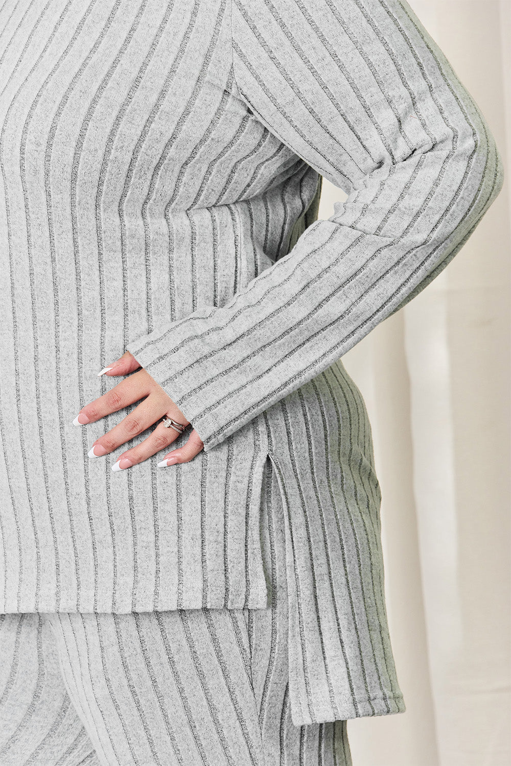 Basic Bae Full Size Ribbed High-Low Top and Wide Leg Pants Set Apparel/Tops Basic Bae Ship from USA TikTok Tops Trendsi USPS Walmart Walmart Apparel Trendsi https://www.cyberehub.com
