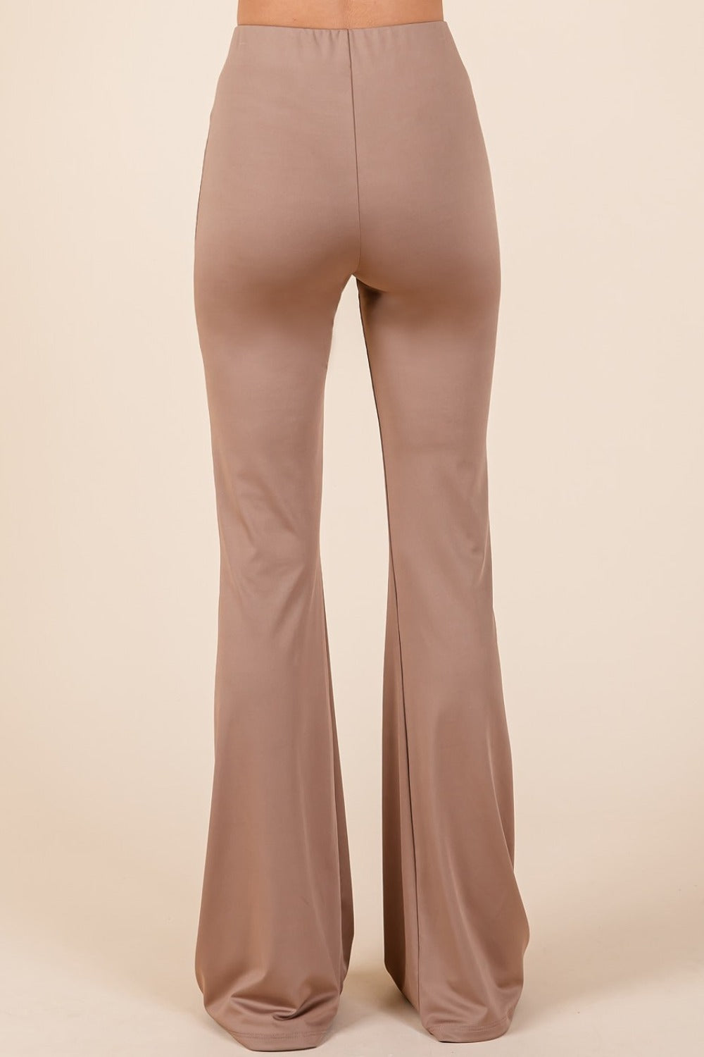 Mittoshop Stretchy Soft Elastic Waist Flare Pants Bottoms Bottoms Clothing Mittoshop Ship from USA Women Trendsi https://www.cyberehub.com