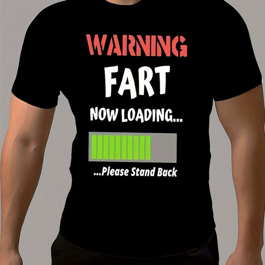 Fun Loading Letter Pattern Men's Short Sleeved Round Neck T-shirt, Summer Outdoor Apparel/Shirt/Graphic Shirt SNULLO https://www.cyberehub.com