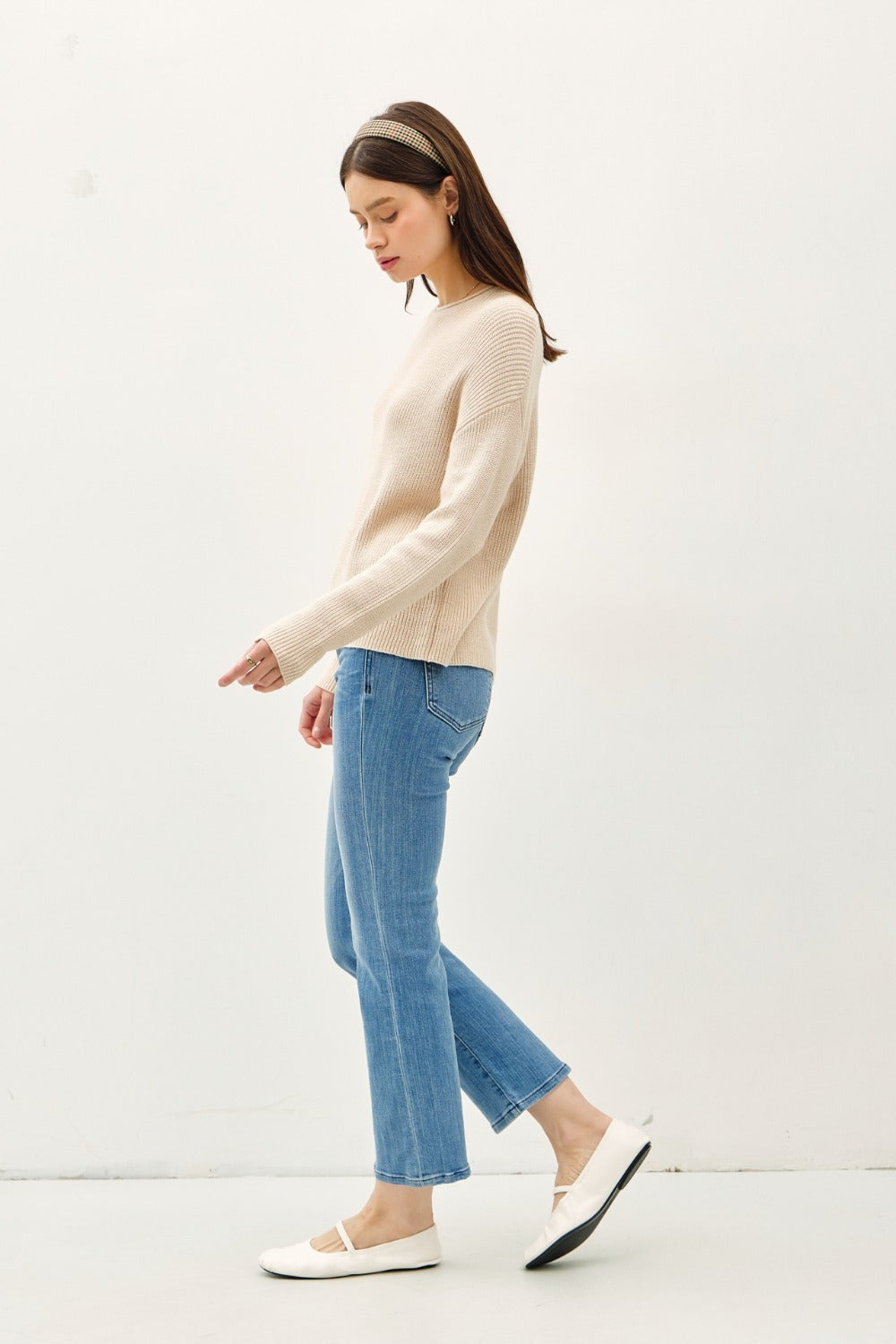Be Cool Round Neck Long Sleeve Sweater Tops/Jackets/Sweaters BE COOL Clothing Tops Ship from USA TikTok Trendsi USPS Walmart Trendsi https://www.cyberehub.com