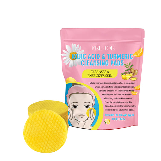 EELHOE Turmeric Acid Cleansing Pad Gently Cleanses Skin, Lightened Acne Face, Brightened Pores 40pieces Health & Beauty Health Eprolo https://www.cyberehub.com