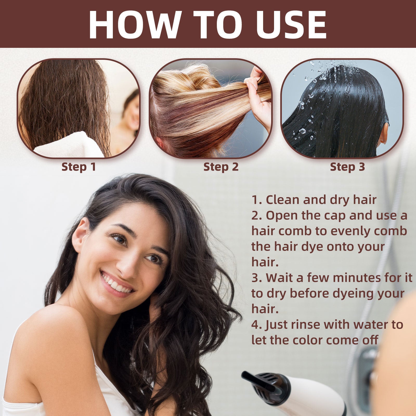 Polygonum Hair Dye Comb, Deep Clean Dry Smooth Black Glossy Hair Comb Health Eprolo https://www.cyberehub.com