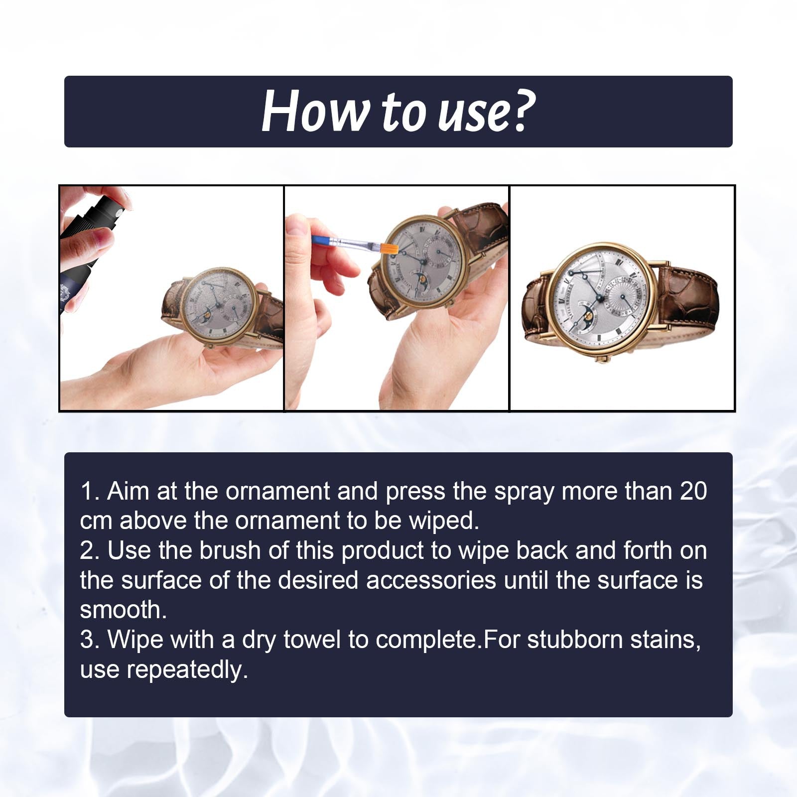 Jaysuing Jewelry Cleaner, Rust Decontamination Dial Cleaning Gold Watch Diamond Ring Cleaning Spray Home & Garden Home Goods Eprolo https://www.cyberehub.com