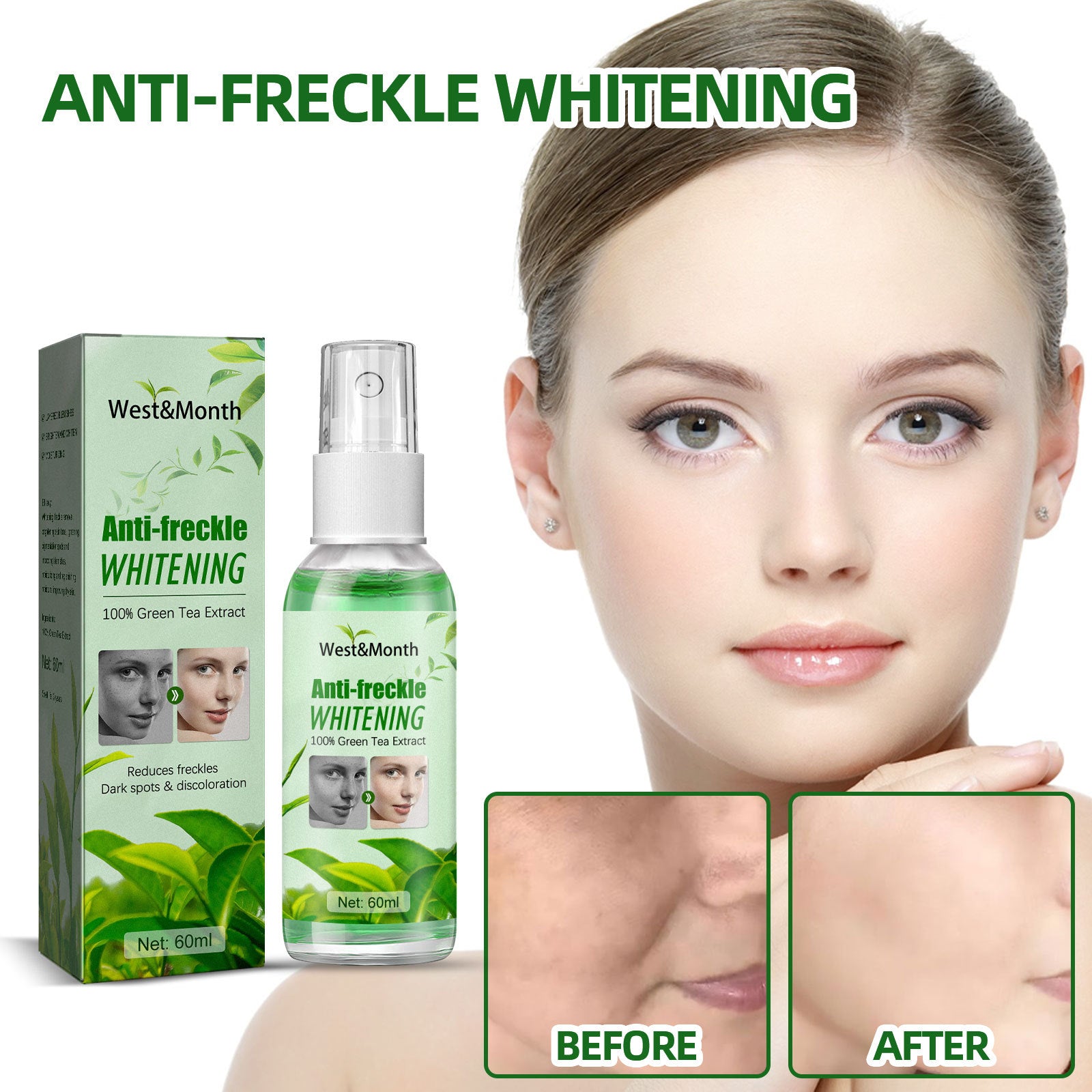 Green Tea Brightening Spot Water, Lightens Dark Pigment Brightening White Skin Brightening Complexion Toner Health Eprolo https://www.cyberehub.com