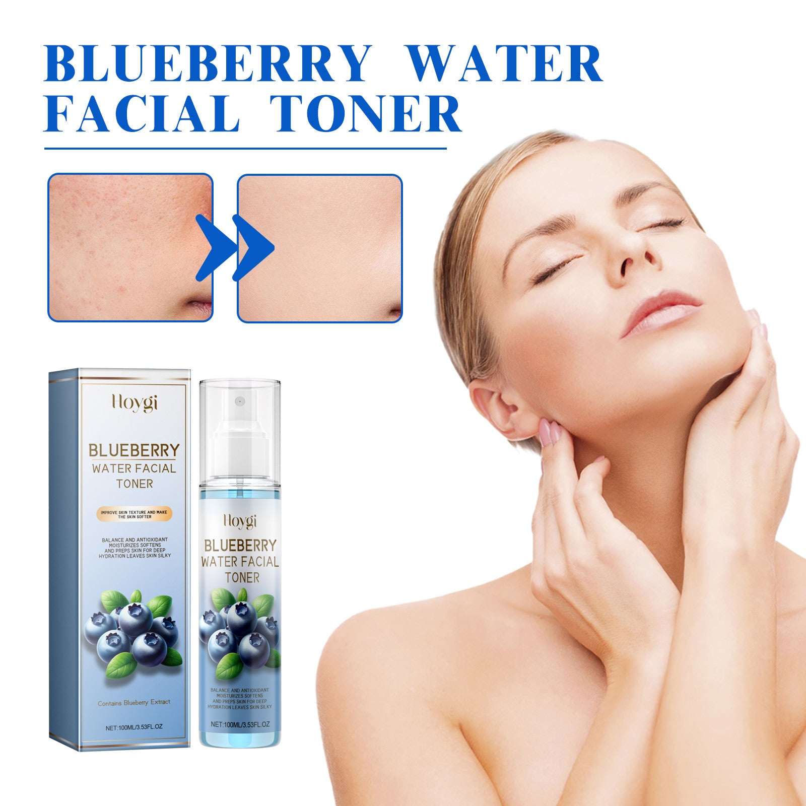HOYGI Blueberry Facial, Care Facial Skin Deep Cleansing Anti-Wrinkle Skin Care Essence Beauty Brightening Cream Health Eprolo https://www.cyberehub.com