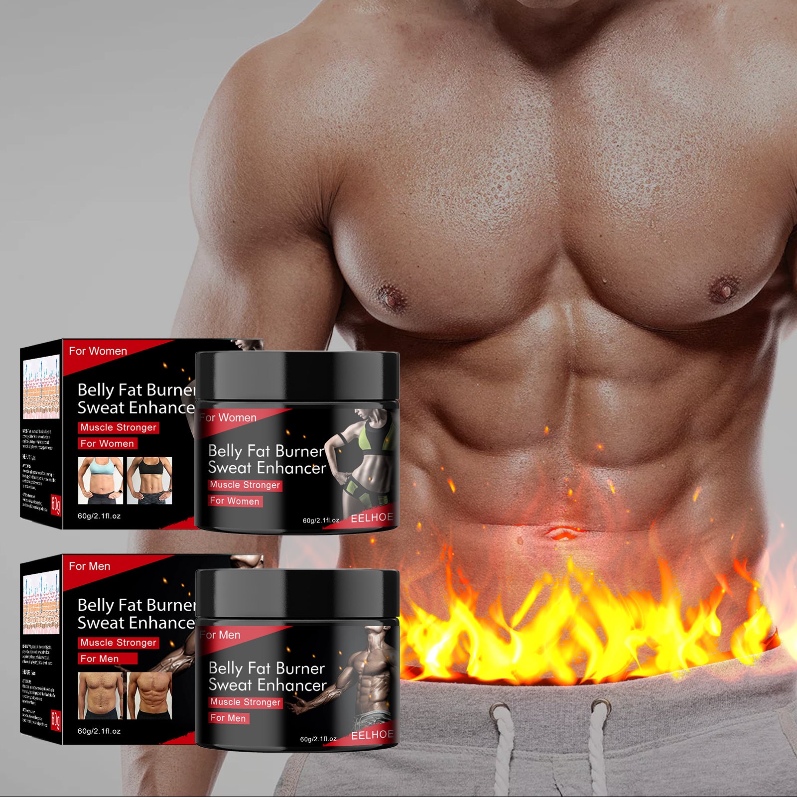 Abdominal Cream, Men's And Women's Sculpting Exercise Strengthening Muscle Sweat Massage Cream Health Eprolo https://www.cyberehub.com