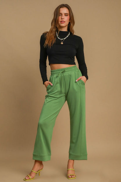 Umgee Drawstring Wide Leg Pants with Pockets Apparel Apparel Ship from USA TikTok Trendsi Umgee USA Trendsi https://www.cyberehub.com