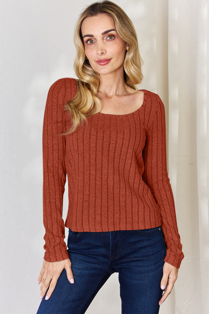 Basic Bae Full Size Ribbed Long Sleeve T-Shirt Rust Apparel/Tops Basic Bae Ship from USA TikTok Tops Trendsi USPS Walmart Walmart Apparel Trendsi https://www.cyberehub.com
