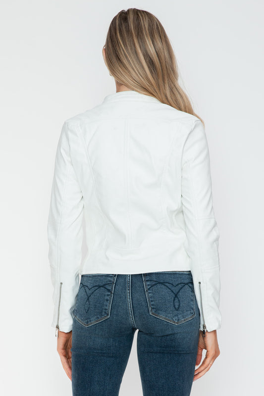 Snobbish PU Leather Zip Up Jacket with Pockets Tops/Jackets/Sweaters Clothing Tops Ship from USA Snobbish TikTok Trendsi USPS Walmart Trendsi https://www.cyberehub.com