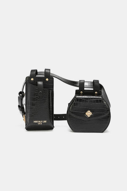 Nicole Lee USA 2 Piece Texture Belt Bag Black One Size Nicole Lee USA Ship from USA TikTok USA Trendsi https://www.cyberehub.com