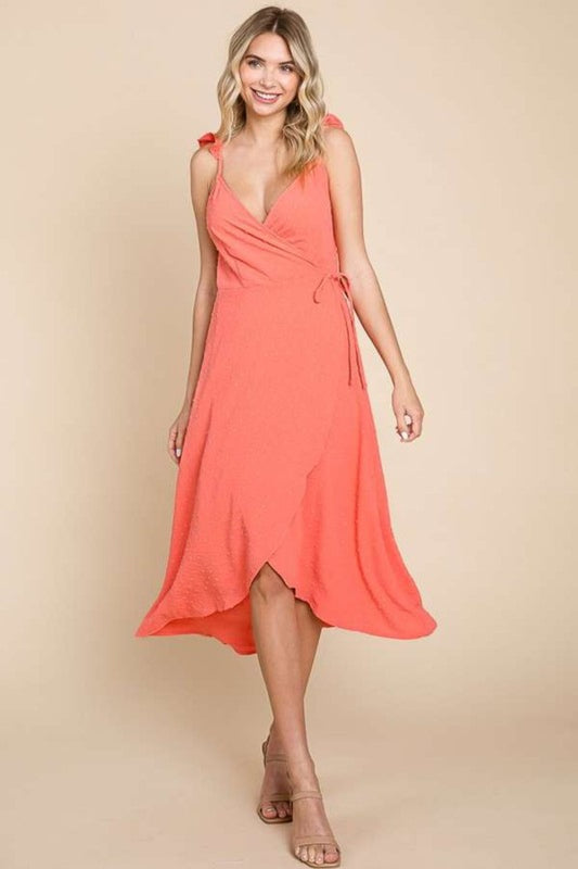 Culture Code Ruffle Detail Surplice Wrap Slip Dress Sugar Coral Apparel/Dress Culture Code Dress Ship from USA TikTok Trendsi USPS Walmart Walmart Apparel Trendsi https://www.cyberehub.com