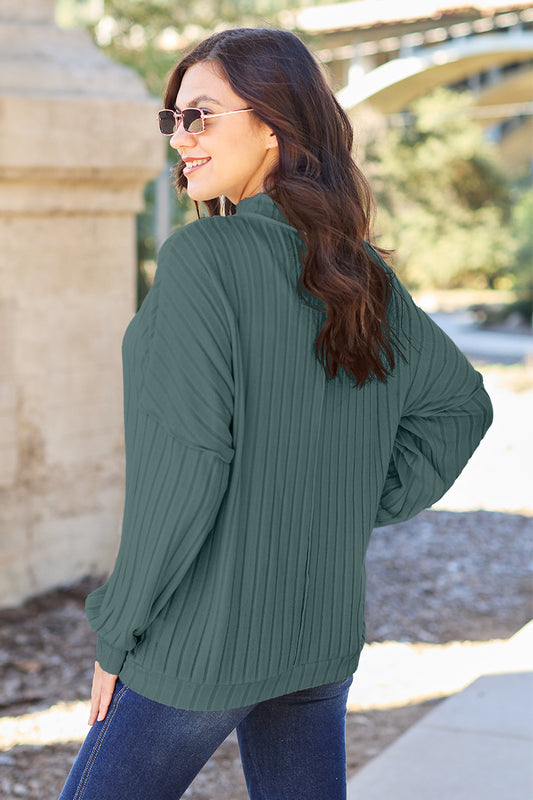 Basic Bae Full Size Ribbed Exposed Seam Mock Neck Knit Top Tops/Jackets/Sweaters Basic Bae Clothing Tops Ship from USA TikTok Trendsi USPS Walmart Trendsi https://www.cyberehub.com