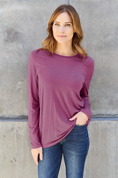 Basic Bae Full Size Round Neck Long Sleeve Top Mauve Apparel/Tops Basic Bae Ship from USA TikTok Tops Trendsi USPS Walmart Walmart Apparel Trendsi https://www.cyberehub.com