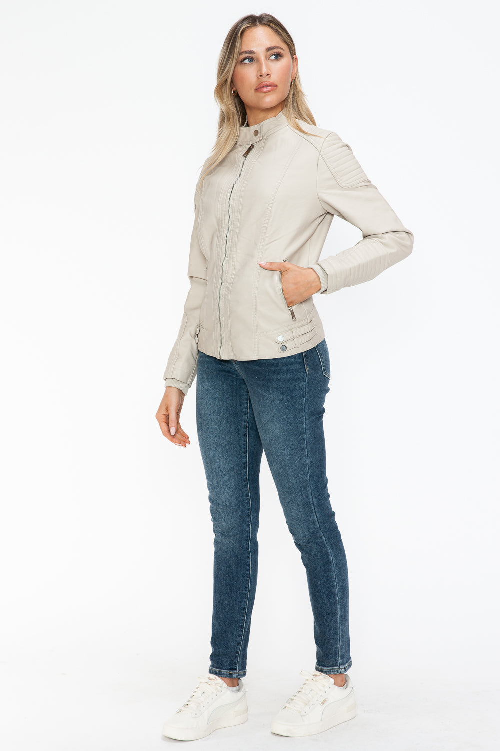 Snobbish Faux Leather Biker Jacket with Side Zip Pockets Tops/Jackets/Sweaters Clothing Tops Ship from USA Snobbish TikTok Trendsi USPS Walmart Trendsi https://www.cyberehub.com