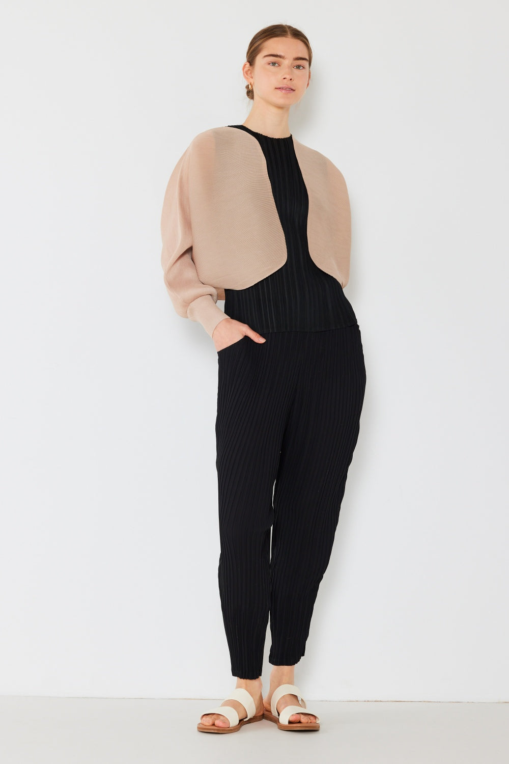 Marina West Swim Rib Pleated Puff Sleeve Bolero Cardigan Shirt Apparel Clothing Tops Marina West Swim Ship from USA Shirts USA Women Trendsi https://www.cyberehub.com