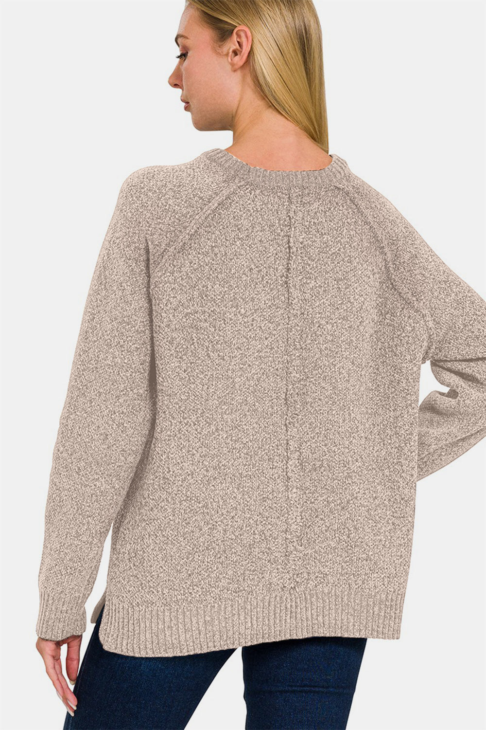 Zenana Side Slit Raglan Sleeve Sweater Tops/Jackets/Sweaters Clothing Tops Ship from USA TikTok Trendsi USPS Walmart Zenana Trendsi https://www.cyberehub.com