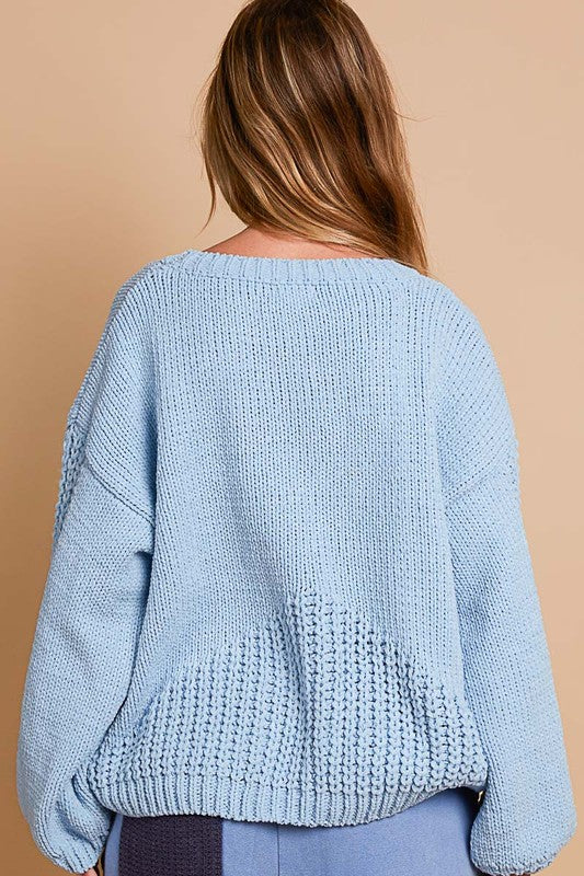 POL Crochet Flower Round Neck Dropped Shoulder Sweater Tops/Jackets/Sweaters Clothing Tops POL Ship from USA TikTok Trendsi USPS Walmart Trendsi https://www.cyberehub.com