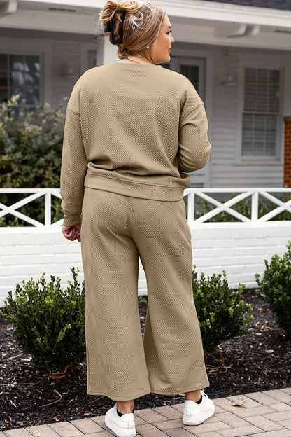 Double Take Full Size Textured Long Sleeve Top and Drawstring Pants Set Apparel/Tops Double Take Ship from USA TikTok Tops Trendsi USPS Walmart Walmart Apparel Trendsi https://www.cyberehub.com