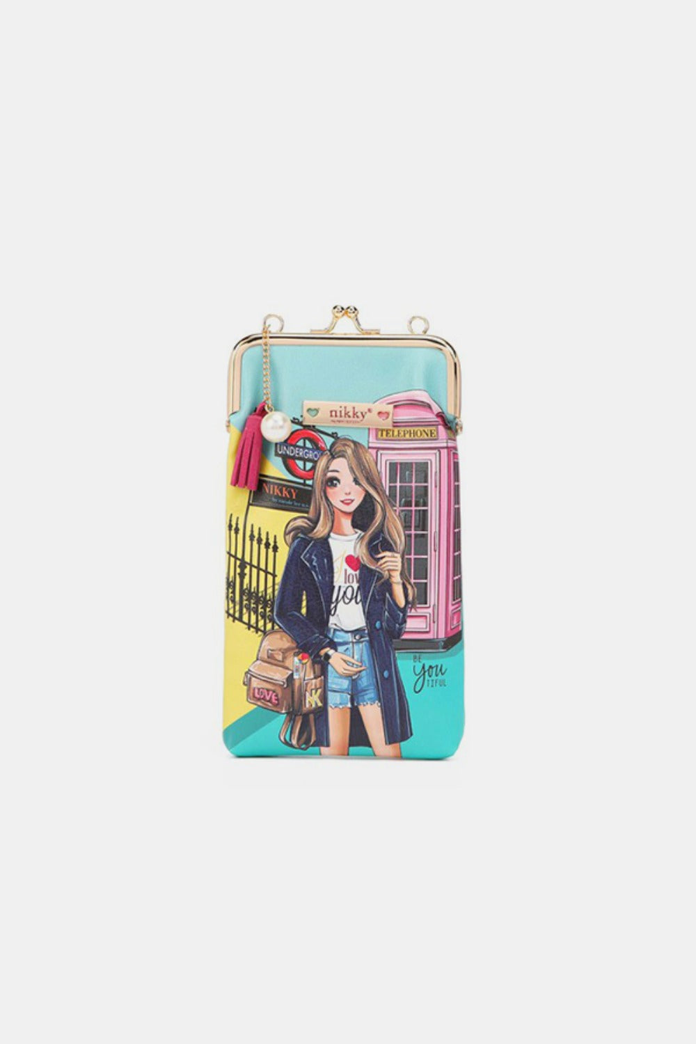Nicole Lee USA Printed Kisslock Phone and Sunglass Purse Miss Your Call One Size Nicole Lee USA Ship from USA TikTok USA Trendsi https://www.cyberehub.com