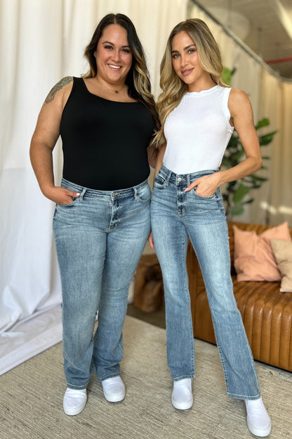 Judy Blue Full Size Medium Rise Bootcut Jeans Light Bottoms Bottoms Clothing Judy Blue Ship from USA Women Trendsi https://www.cyberehub.com