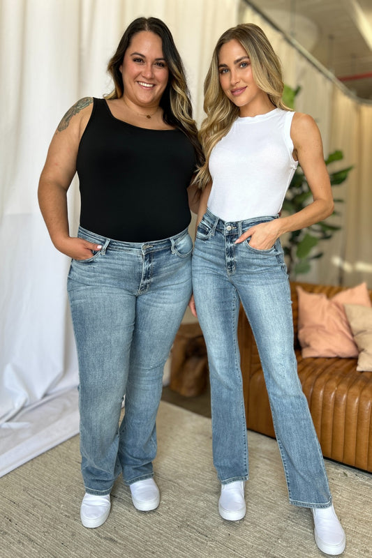 Judy Blue Full Size Medium Rise Bootcut Jeans Light Bottoms Bottoms Clothing Judy Blue Ship from USA Women Trendsi https://www.cyberehub.com