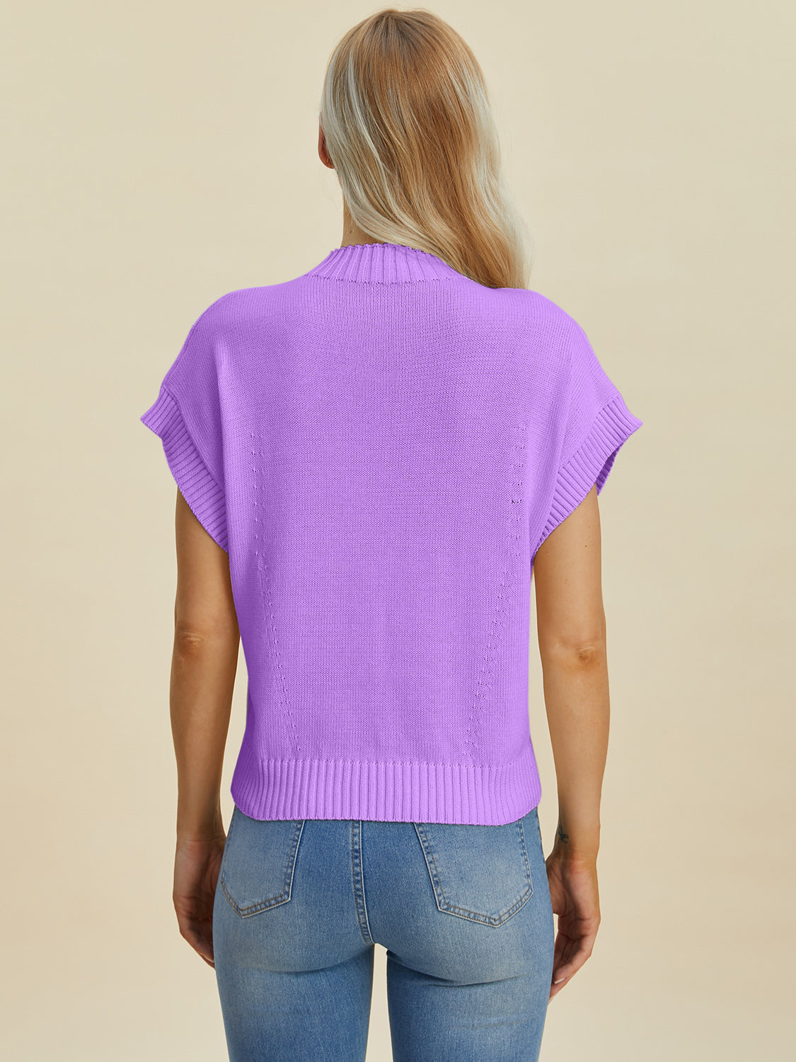 Double Take Full Size Mock Neck Short Sleeve Sweater Shirt Apparel Clothing Tops Double Take Ship from USA Shirts USA Women Trendsi https://www.cyberehub.com