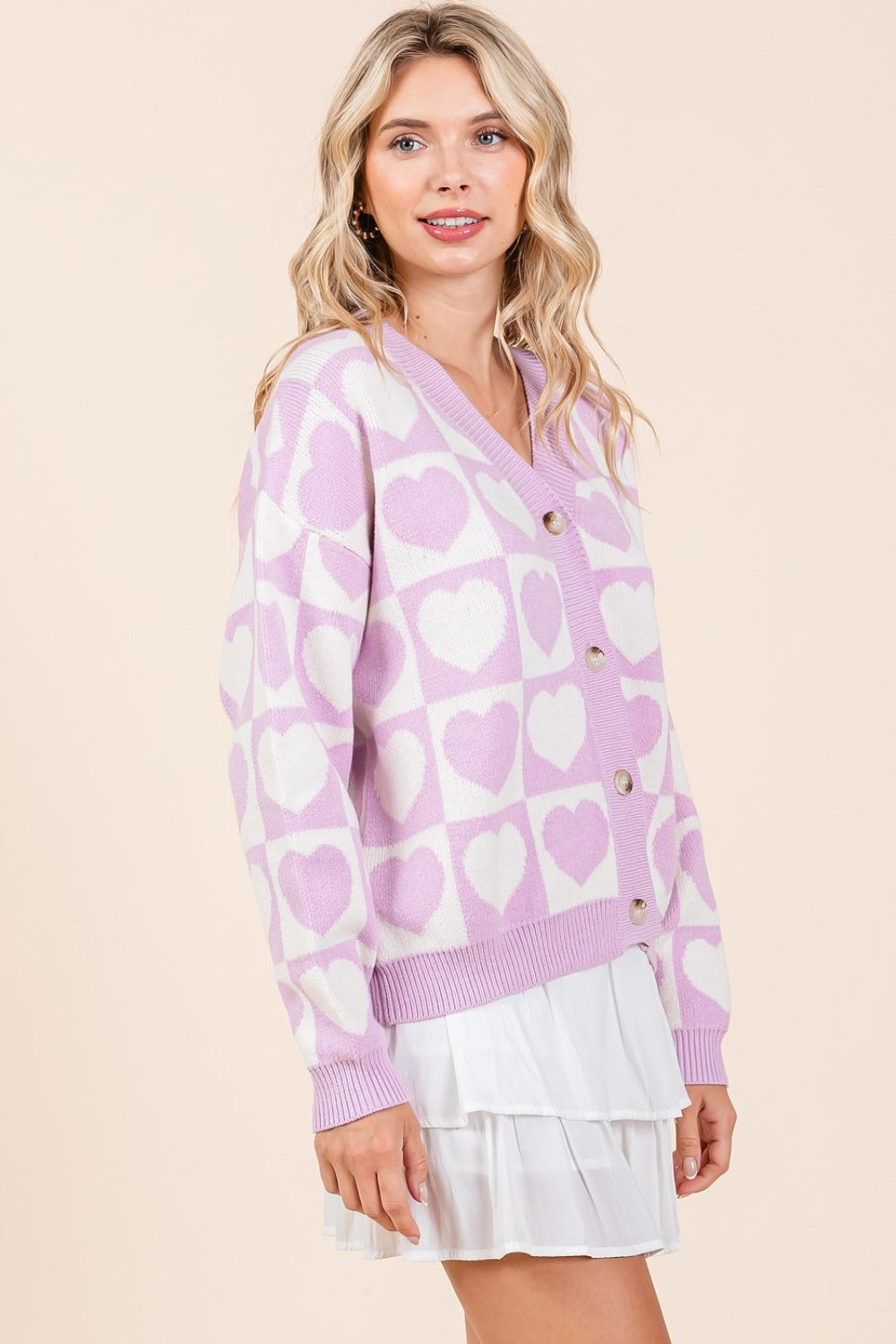 Mittoshop Checkered Heart Button Down Cardigan Tops/Jackets/Sweaters Clothing Tops Mittoshop Ship from USA TikTok Trendsi USPS Walmart Trendsi https://www.cyberehub.com