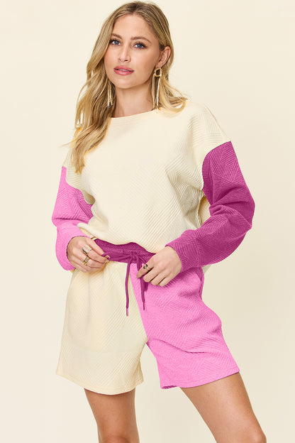 Double Take Full Size Contrast Drop Shoulder Top and Shorts Set Hot Pink Apparel/Tops Double Take Ship from USA TikTok Tops Trendsi USPS Walmart Walmart Apparel Trendsi https://www.cyberehub.com
