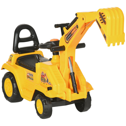 Ride On Excavator Pull Cart, Kids Digger Ride on Truck with Horn, Under Seat Storage, Sit and Scoot Pretend Play Toy Construction Car for Ages 18M+ Giga GNJ Kids Toys Giga https://www.cyberehub.com