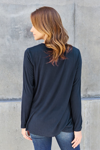 Basic Bae Full Size V-Neck Long Sleeve Top Apparel/Tops Basic Bae Ship from USA TikTok Tops Trendsi USPS Walmart Walmart Apparel Trendsi https://www.cyberehub.com