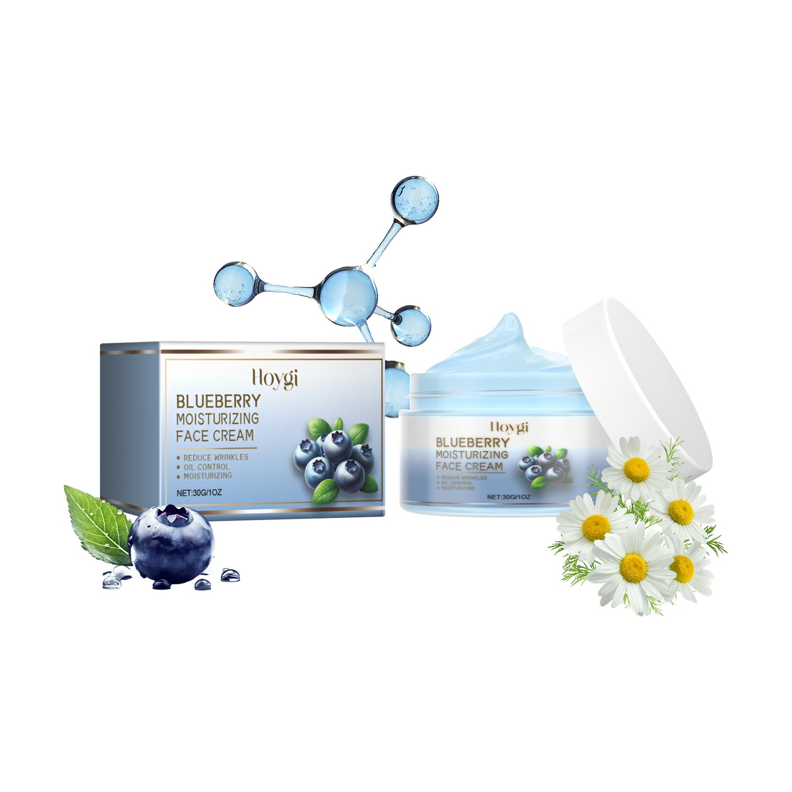 HOYGI Blueberry Facial Care Facial Skin Deep Cleansing Anti-Wrinkle Skin Care Essence Beauty Brightening Cream default title Health & Beauty Health Eprolo https://www.cyberehub.com